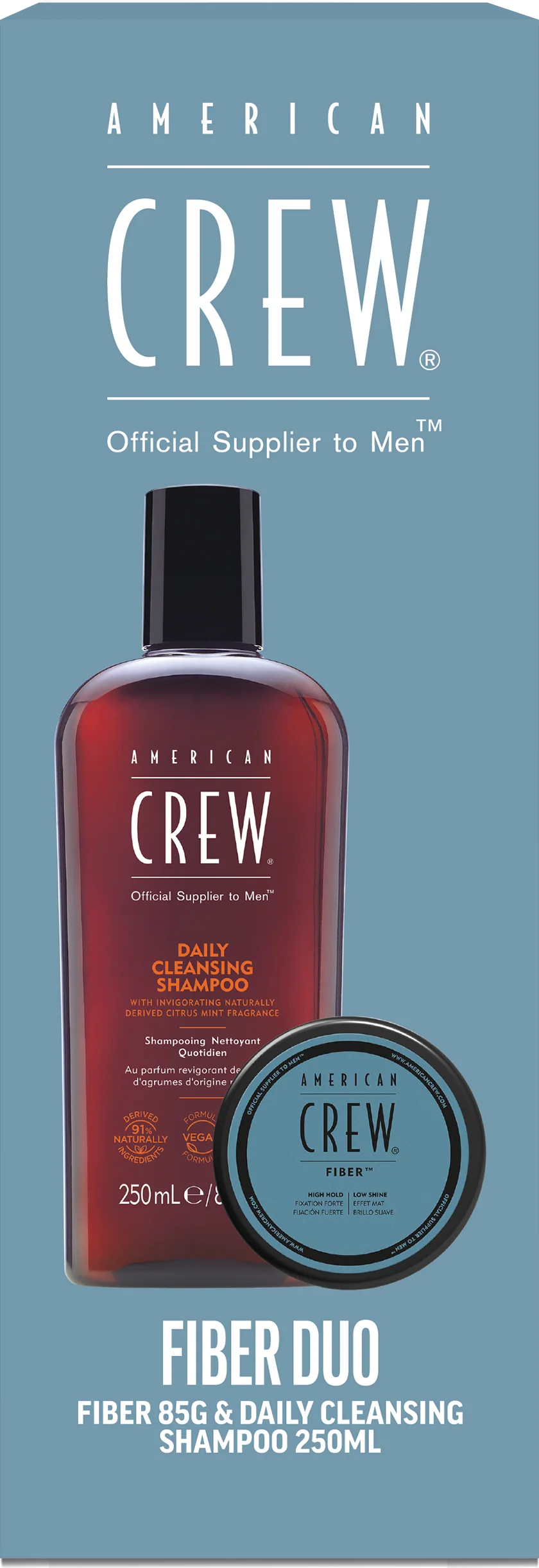 American Crew Fiber 85g + Daily Cleansing Shampoo 250mL