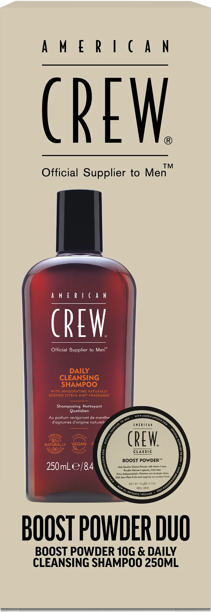 American Crew Boost Powder 10g + Daily Cleansing Shampoo 250ml