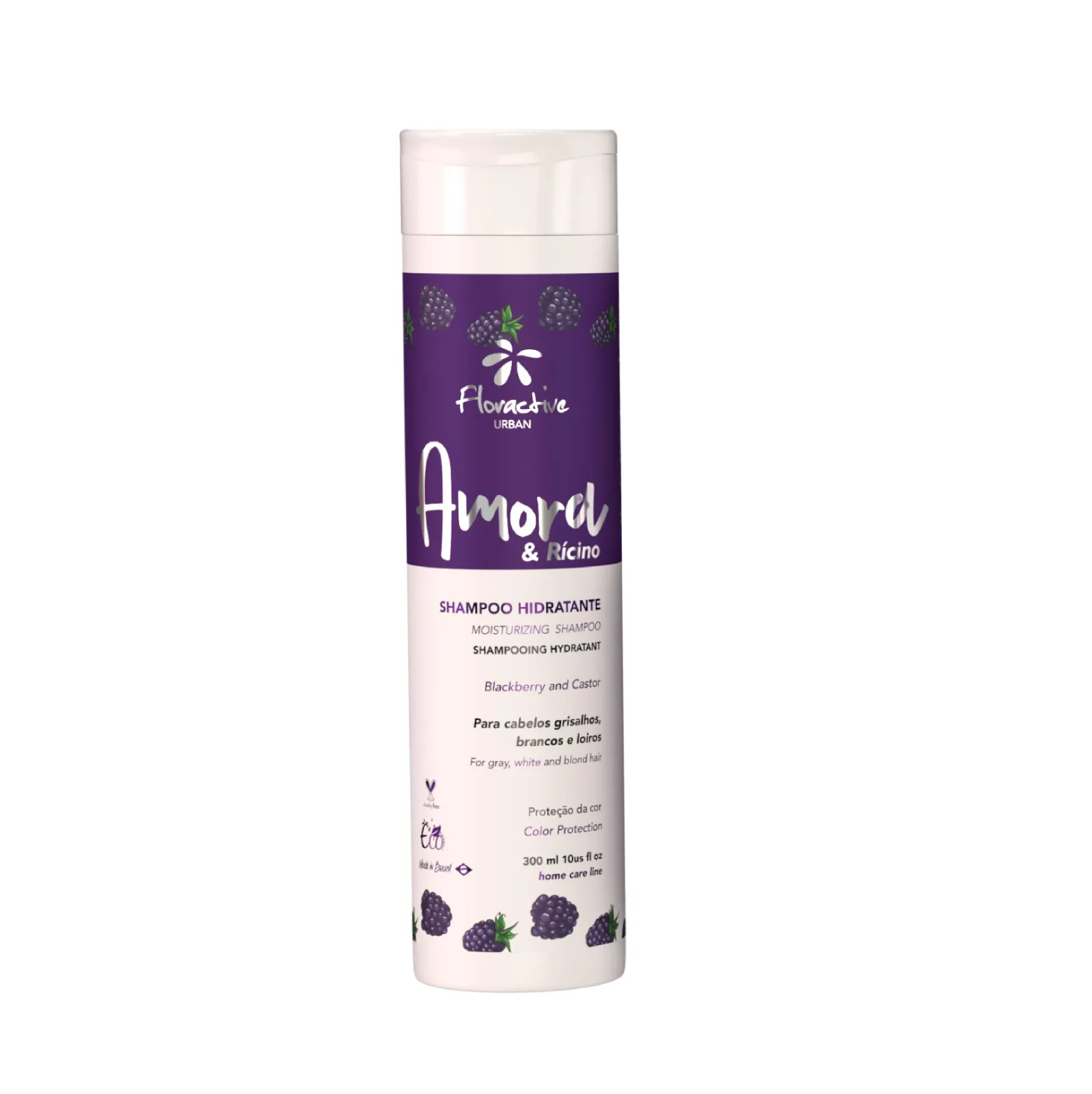 Floractive Blackberry & Castor Moisturizing Shampoo 300ml